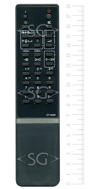 Пульт дистанционного управления для TOSHIBA CT-9430 (=CT-9292 , CT-9381 , CT-9293. CT-9369)